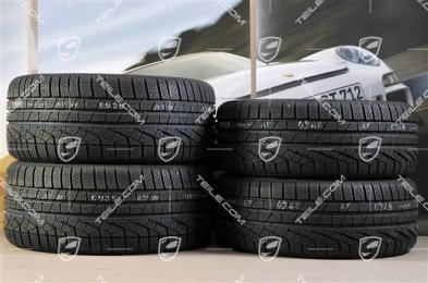 18" Boxster koła zimowe komplet, 8J x 18 ET57 + 9J x 18 ET47 + NOWE opony zimowe Pirelli Sottozero II 235/45 R18 + 265/45 R18, bez czujników ciśnienia RDK