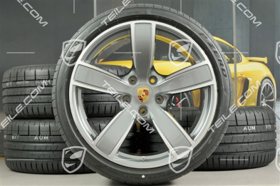 20-inch Carrera Sport summer wheels set, rims 8,5J x 20 ET57 + 10,5J x 20 ET47 + Pirelli P Zero summer tires 235/35 ZR20 + 265/35 ZR20, with TPMS