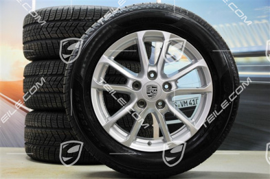 18" koła zimowe, komplet "Cayenne" facelift 2014->, felgi 8J x 18 ET53 + opony zimowe Pirelli 255/55 R18, z czujnikami ciśnienia