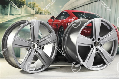 22" Felgensatz Cayenne Exclusive Design Sport, 10J x 22 ET48 +11,5J x 22 ET61, vesuvgrau