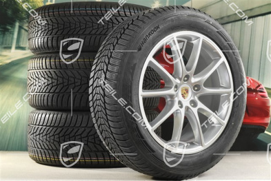 20-inch Cayenne Design winter wheel set, rims 9J x 20 ET50 + 10,5J x 20 ET55 +  Hankook winter tyres 255/55 R20 + 295/45 R20, with TPMS