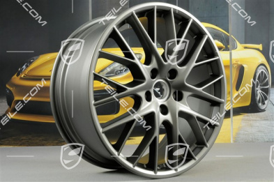 21" Komplet felg Panamera Sport Design, 9,5J x 21 ET71 + 10,5J x 21 ET71, Platynowy półmat satyna / ZIMOWY