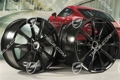 19-inch Boxster S wheel rim set, 8J x 19 ET57 + 10J x 19 ET45, black silky gloss / mat