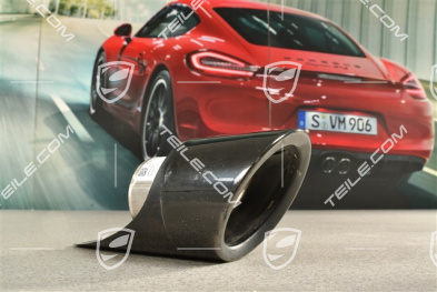 Końcówka rury wydechowej, S 3.0L 250KW, wewnętrzna/zewnętrzna, czarna, L