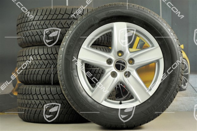 18" Koła zimowe Cayenne S III, felgi 8 J x 18 ET 53 + NOWE opony zimowe Michelin 255/55 R 18 109V XL M+S, bez czujników ciśnienia RDK