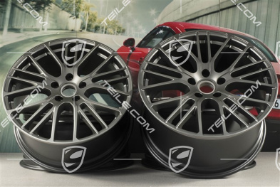 21" Felgensatz Panamera Exclusive Design Sport, 9,5J x 21 ET71 + 11,5J x 21 ET69, Platinum