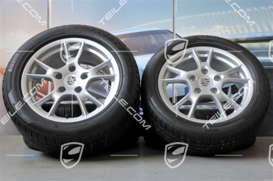 17" Boxster II koła zimowe, komplet, felgi 6,5J x 17 ET55 + 8J x 17 ET40 + NOWE opony zimowe 205/55 R17 + 235/50 R17