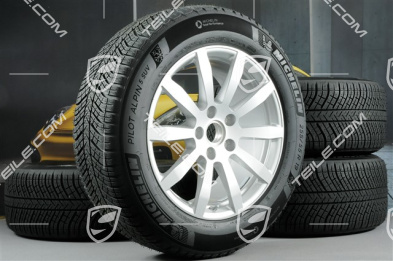 19" koła zimowe Cayenne S, komplet, felgi 8,5J x 19 ET47 + 9,5J x 19 ET54 + NOWE opony zimowe Michelin 255/55 R19 + 275/50 R19, z czujnikami ciśnienia