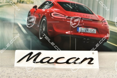 Emblemat / napis "Macan", czarny połysk