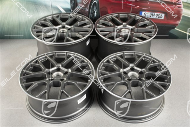 20+21-inch wheel rim set RS Spyder, rims: front 8,5J x 20 ET50 + rear 11,J x 21 ET67, platinum satin matt