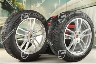 20-inch Cayenne Sport winter wheel set, rims 9J x 20 ET50 + 10,5J x 20 ET64 + NEW Michelin winter tyres 255/55 R20 + 295/45 R20, with TPMS