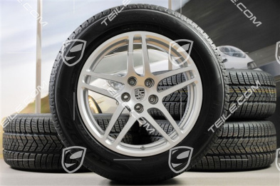 18" "Macan S" Winterräder Satz, Felgen 8J x 18 ET21 + 9J x 18 ET21 + Pirelli Winterreifen 235/60 ZR 18 + 255/55 ZR 18, mit RDK-Sensoren