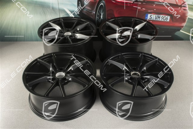 20" Komplet felg Carrera S IV, 8,5J x 20 ET49 + 11J x 20 ET56, do kół zimowych, C4/C4S/GTS, czarny satynowy mat