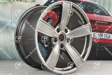 20" Komplet felg Carrera Sport, 8,5J x 20 ET49 + 11,5J x 20 ET56, Platinum satynowy półmat