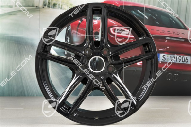 19" Komplet felg Panamera TURBO, 10J x 19 ET61 + 9J x 19 ET60, czarny wysoki połysk