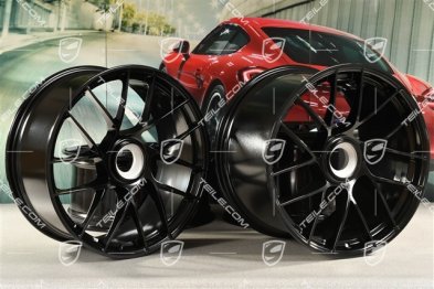 20" Felgensatz Turbo Sport III, Zentralverschluss, 9J x 20 ET51 + 12J x 20 ET63, schwarz hochglanz