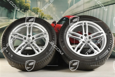 19" "Macan Turbo" Sommerräder Satz, Felgen 8,5J x 19 ET21 + 9J x 19 ET21, Sommerreifen Michelin 235/55 R 19 + 255/50 R 19, mit RDK-Sensoren