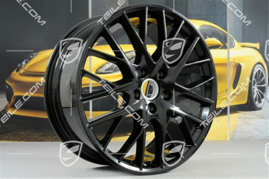 21" Felge Panamera Sport Design, 9,5J x 21 ET71, schwarz hochglanz