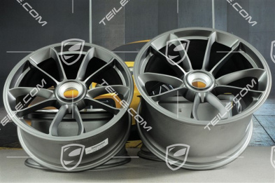 20+21" GT3 RS komplet felg, felgi: przednie 9,5J x 20 ET50 + tylne 12,5J x 21 ET48, platynowe (satynowy mat)