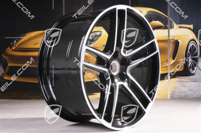 20-inch alloy wheel "Macan Turbo", 9J x 20 ET 26 + 10J x 20 ET19, BORBET, black high gloss