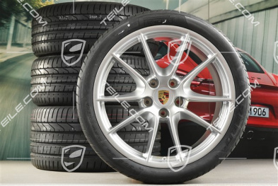 20" Komplet kół letnich Carrera S III, 8,5J x 20 ET51 + 11J x 20 ET52 + opony letnie Pirelli 245/35 ZR20 + 305/30 ZR20, z czujnikami RDK