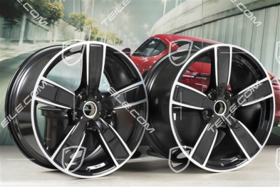 22" Felgensatz Cayenne Sport Classic, 10J x 22 ET48 + 11,5J x 22 ET61, tiefschwarz-metallic