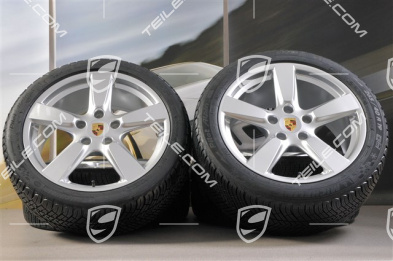19" Koła zimowe komplet, Cayman S, 8J x 19 ET57 + 9,5J x 19 ET45 + NOWE opony zimowe Michelin Pilot Alpin 4 235/40 R19 + 265/40 R19, z czujnikami ciśnienia RDK