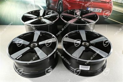 20"+21" Carrera Classic wheel rim set, rims 8.5J x 20 ET50 + 11.5J x 21 ET79, black high gloss