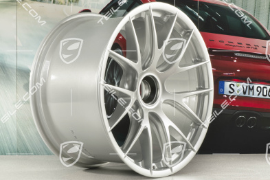 20"+21" GT2RS/GT3RS Magnesium wheel rim set, wheel rims 9,5 J x 20 ET50 + 12,5 J x 21 ET48, brilliant silver