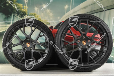 20"+21" RS Spyder Design, koła zimowe, komplet, felgi 8,5J x 20 ET50 + 11J x 21 ET82 + opony zimowe Michelin 245/35 R20 + 305/30 R21, z czujnikami ciśnienia, Anthracite Grey