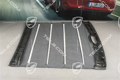 Tapicerka dachu, coupé bez szyberdachu, Alcantara, metropole blue