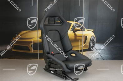 Bucket seat, collapsible, leather Black, L