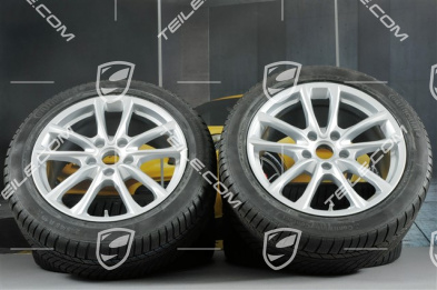 19" Koła zimowe, komplet "Panamera S", felgi 9J x 19 ET64 + 10,5 J x 19 ET62 + NOWE opony zimowe Continental ContiWinterContact PS830 P 265/45 R19 + 295/40 R19