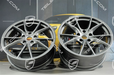 20" Felgensatz Carrera S IV, 8J x 20 ET57 + 10J x 20 ET45, Platinum-Seidenmatt