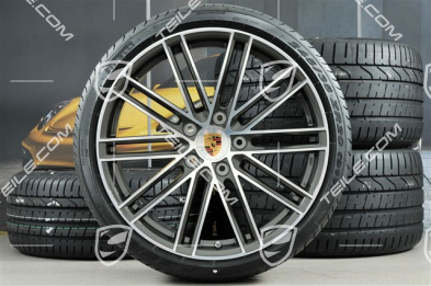 20" Sommerräder 911 Turbo IV, Felgen 11,5J x 20 ET56 + 9J x 20 ET51 + Pirelli Sommerreifen 305/30 ZR20 + 245/35 ZR20, Titan