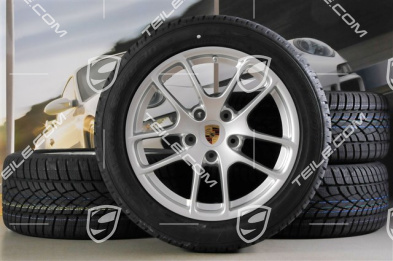 18" Cayman Winterräder Satz, 8J x 18 ET57 + 9J x 18 ET47 + Winterreifen Dunlop SP Winter Sport 3D 235/45 R18 + 265/45 R18, ohne RDK-Sensoren