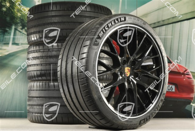21-inch Panamera SportDesign summer wheel set, rims 9,5J x 21 ET71 + 11,5J x 21 ET69 + NEW Michelin summer tires 275/35 ZR21 + 315/30 ZR21, with TPM