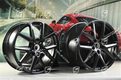 21" Felgensatz Panamera Sport Design, 9,5J x 21 ET71 + 11,5J x 21 ET69, schwarz seidenmatt