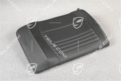 Back seat backrest, leather, black, Coupe, L