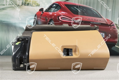 Glove compartment, leatherette, sand beige, complete
