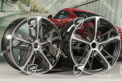 21" Wheel rim set Cross Turismo Design, 9,5J x 21 ET60 + 11,5J x 21 ET66, Titanium