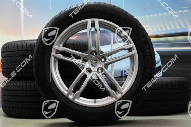19" "Macan Turbo" Sommerräder Satz, Felgen 8J x 19 ET21 + 9J x 19 ET21, Sommerreifen Michelin 235/55 R 19 + 255/50 R 19, mit RDK-Sensoren