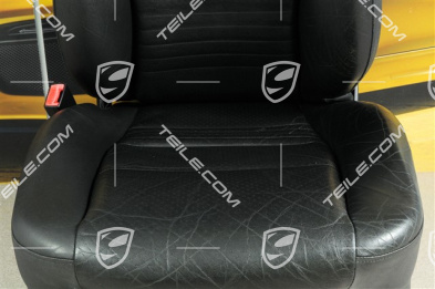 Seat, manual adjustable, heating, leather/Leatherette, Black, damage, L