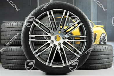21" Turbo III Sommerräder Satz, Felgen 10J x 21 ET50 + Yokohama Sommerreifen 295/35 R21, mit RDK-Sensoren