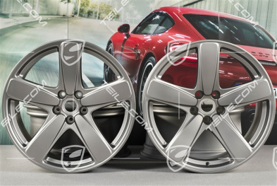 19" Komplet felg Macan SportClassic, 8J x 19 ET21 + 9J x 19 ET21, Platynowe półmat