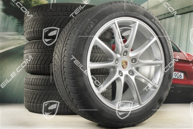 20" koła zimowe Cayenne COUPE Design, komplet, felgi 9J x 20 ET50 + 10,5J x 20 ET55 + opony zimowe Continental 275/45 R20 + 305/40 R20, z czujnikami ciśnienia