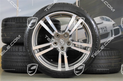 20" Turbo II Sommerräder Satz, Felgen 9,5 J x 20 ET 65 + 11 J x 20 ET 68 + NEUE Michelin Sommerreifen 255/40 ZR 20 + 295/35 ZR 20, mit RDK