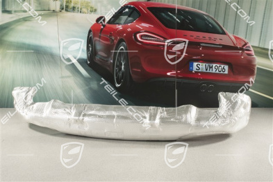 Heat protection, rear bumper