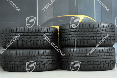 18" Komplet kół zimowych Panamera, 8J x 18 ET 59 + 9J x 18 ET 53 + NOWE opony zimowe Nokian 245/50 R18 + 275/45 R18, DOT/rok prod. 2013