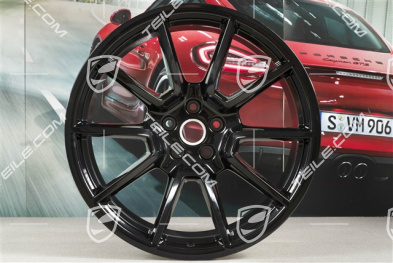 20" Komplet felg Macan SportDesign, 9J x 20 H2 ET 26 + 10J x 20 ET19, czarny wysoki połysk